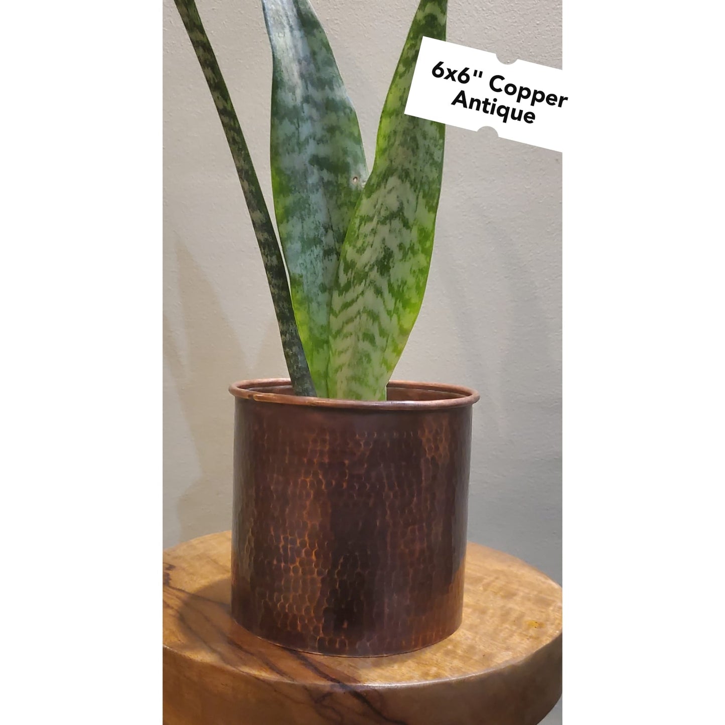 6" Handmade Hammered Antique Copper Vase