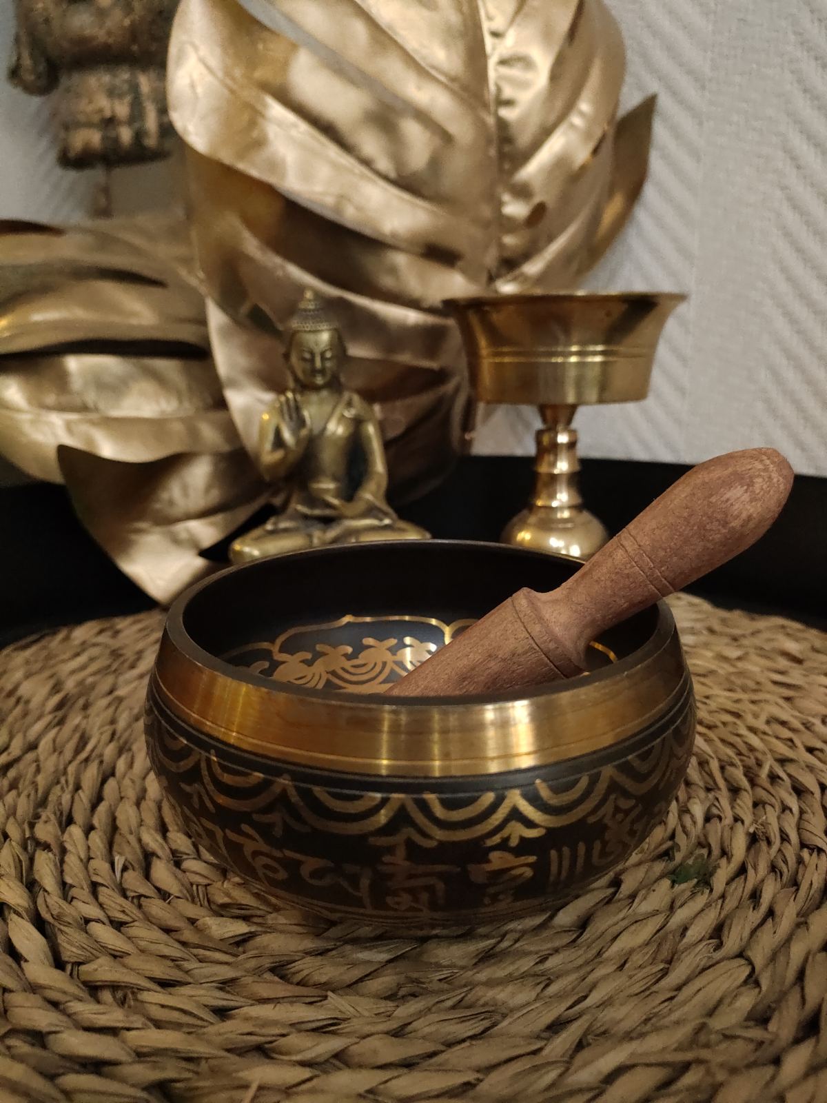 Tibetan Mantra bronze singing bowl