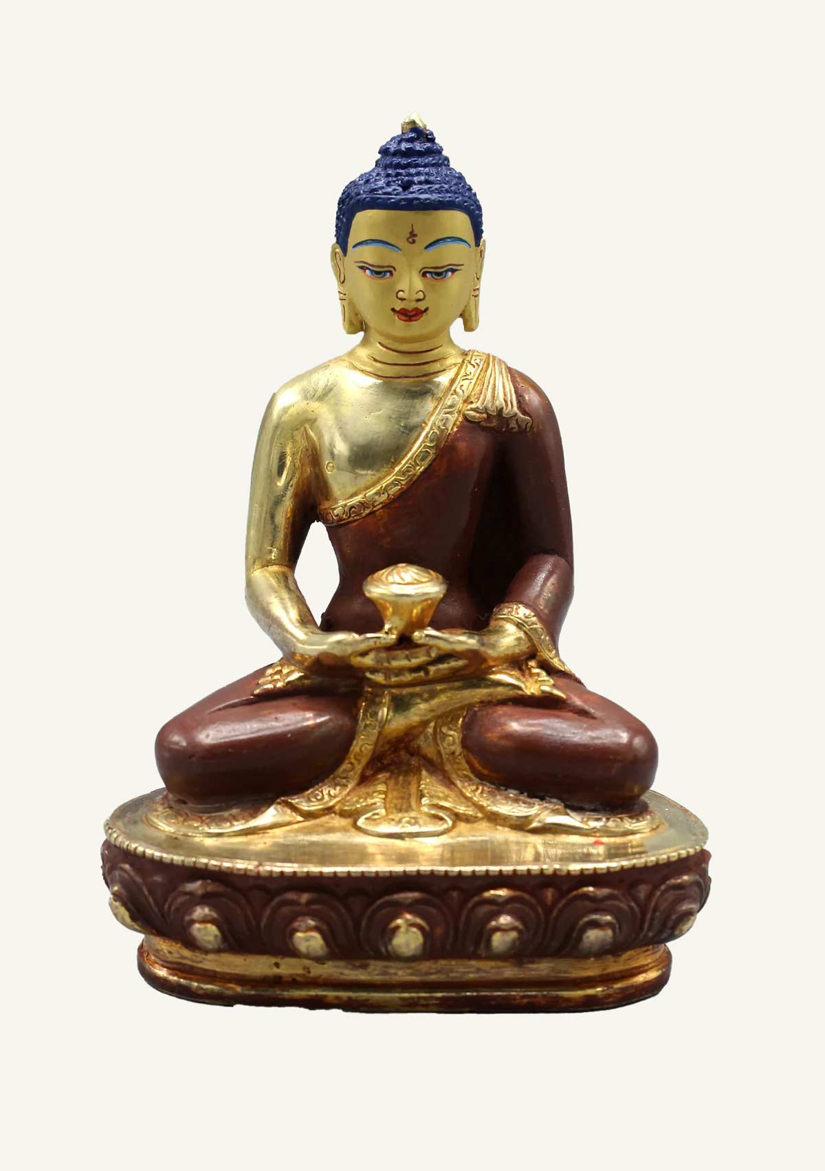 Partially Gold Plated Amitabha Buddha Statue