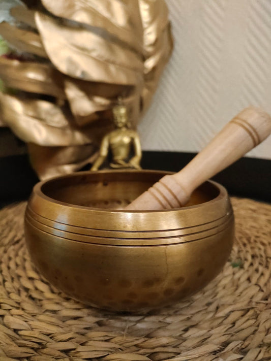 7 Metal Hand hammered gulpa singing bowl