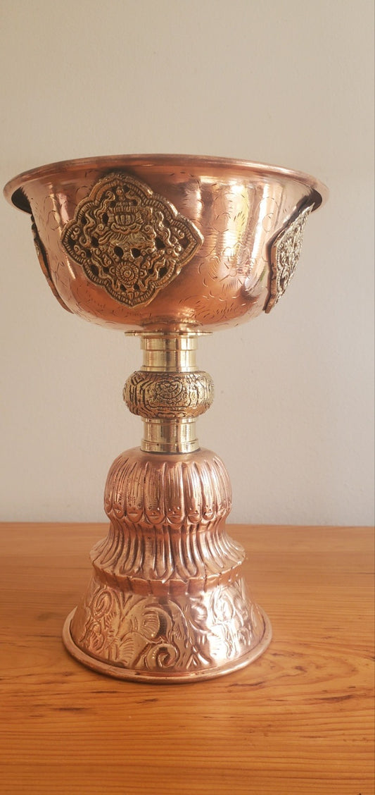 Buddhist Copper Butter Lamp