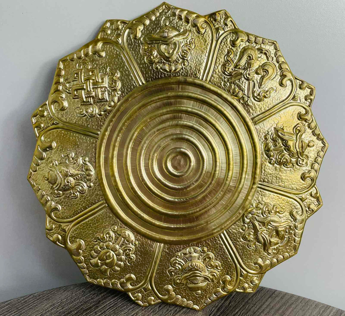 11" Lotus Cut Handmade Mha Puja Mandala