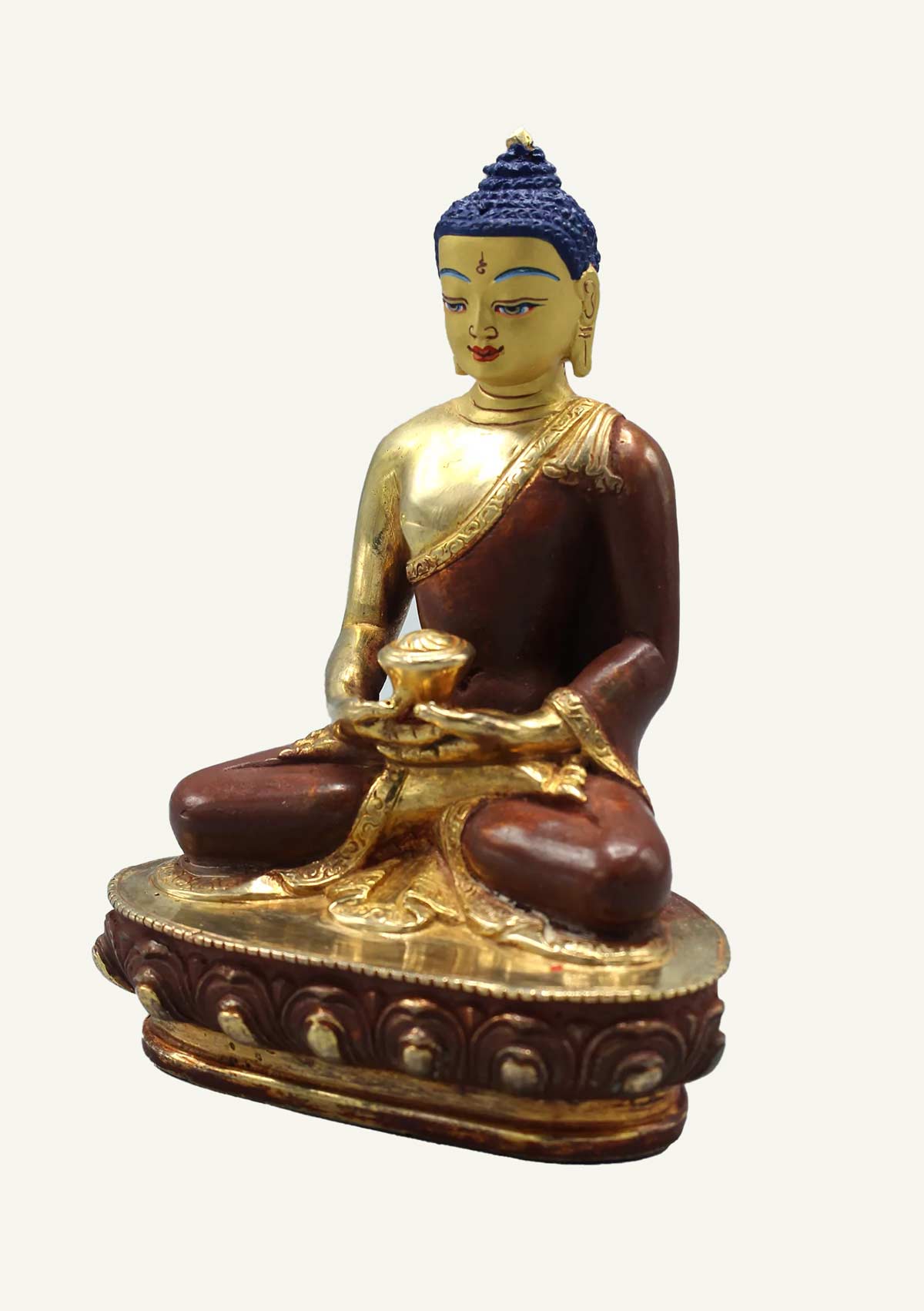 Partially Gold Plated Amitabha Buddha Statue
