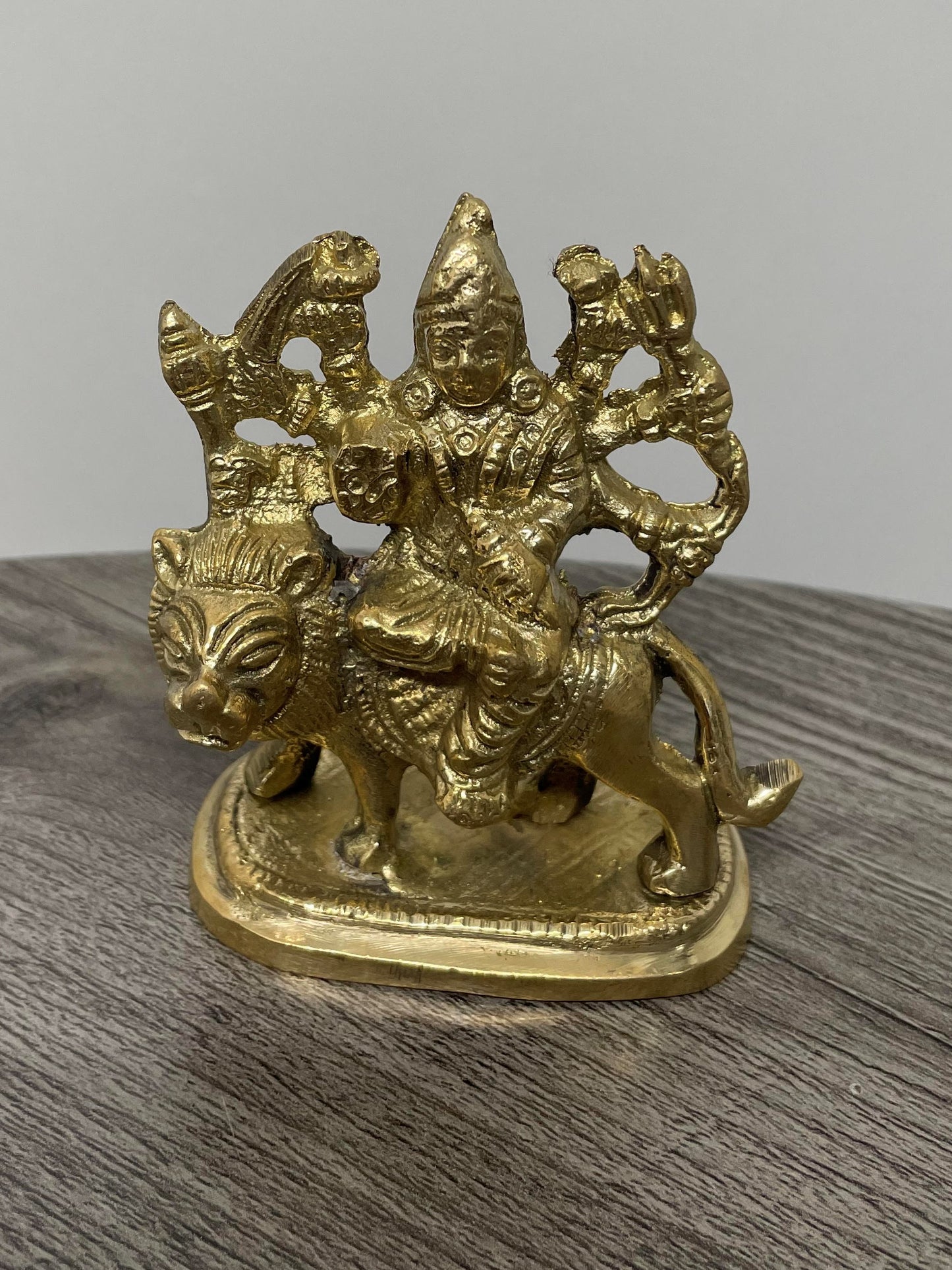 5" Brass Goddess Durga Statue