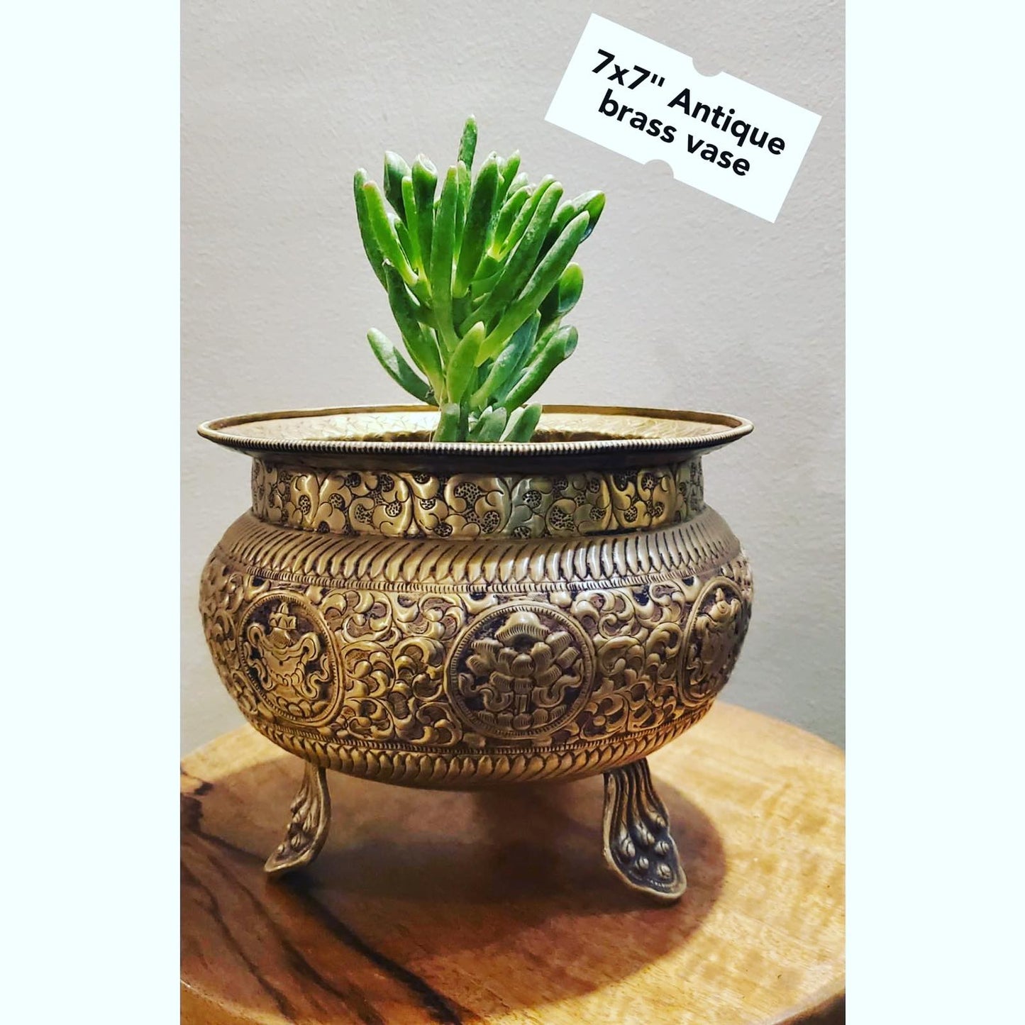 Brass Flower Vase Astamangal Design