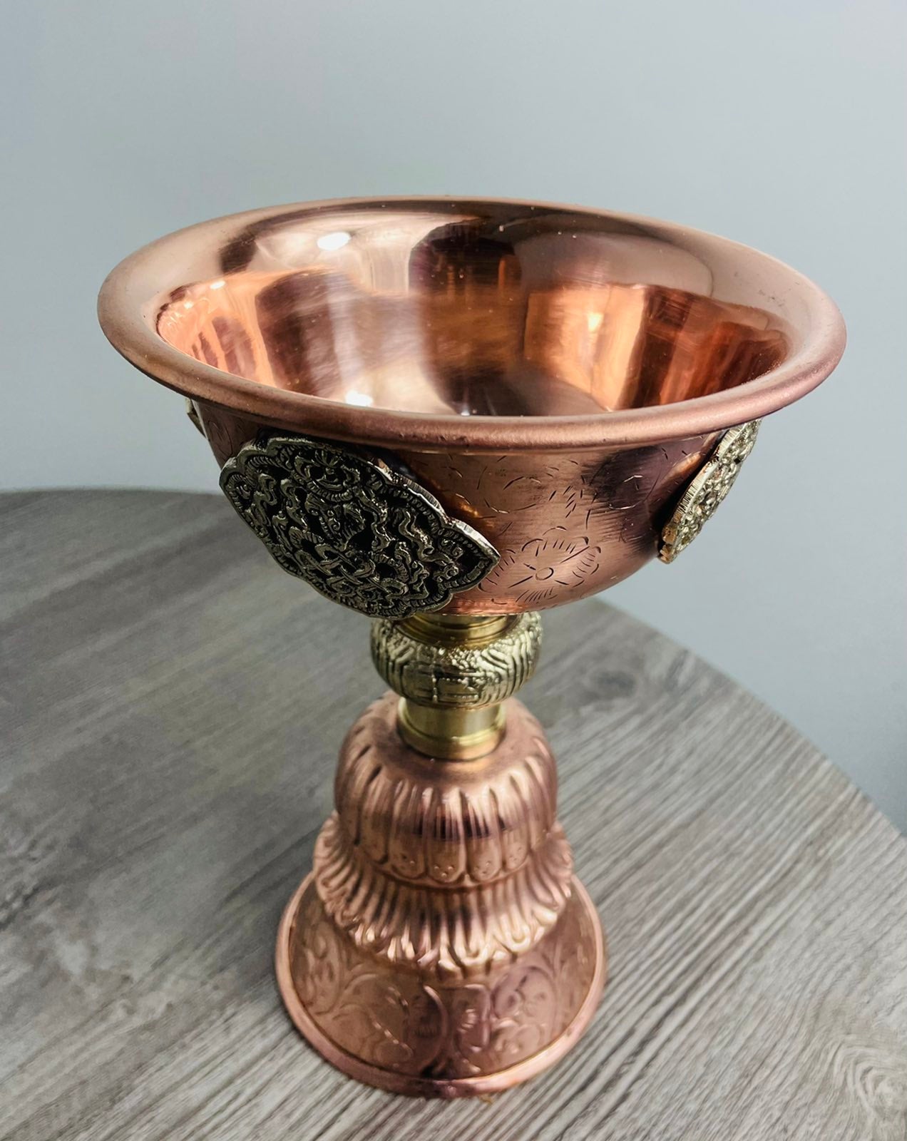 Buddhist Copper Butter Lamp